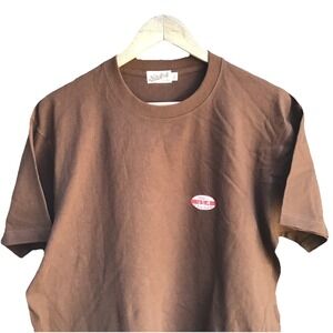 Non Stock Mfg Brown USA Cotton T Shirt XL Minimalist Blank Casual Tee